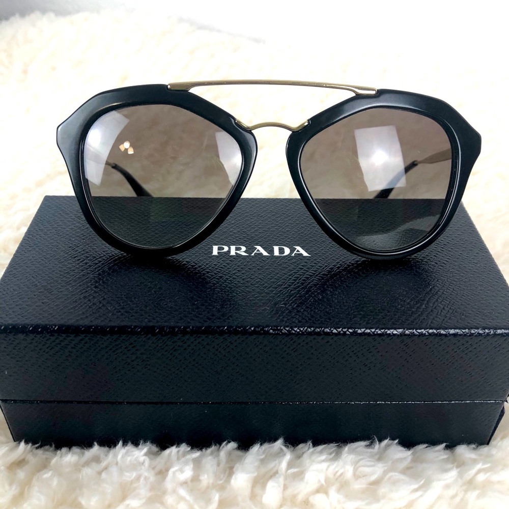 PRADA Black & Gold Sunglasses